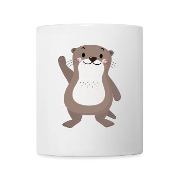 la loutre sußer winkt - Mug blanc - blanc - Devant