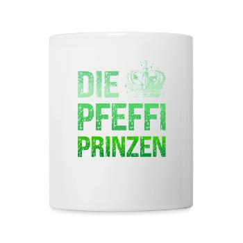 Die Pfeffi Prinzen Pfeffi Pfefferminz Likör JGA - Tasse - Weiß - Vorne