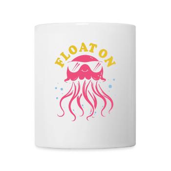 Float on, Qualle mit Tentakeln, Meeresbewohner - Tasse - Weiß - Vorne