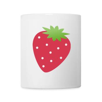 Erdbeere - Tasse - Weiß - Vorne