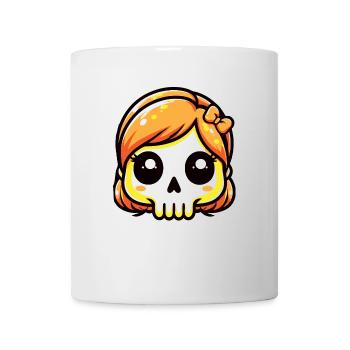 Halloween Geist Schädel - Tasse - Weiß - Vorne
