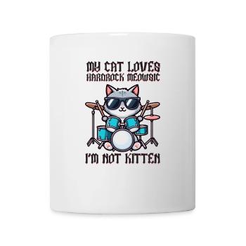 Cat Rock Music Humor Funny Gift Idea - Mug - white - Front