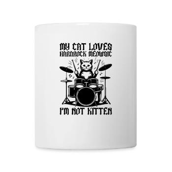 Cat Rock Music Humor Funny Gift Idea - Mug - white - Front