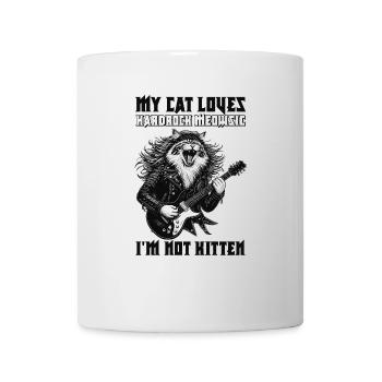 Cat Rock Music Humor Funny Gift Idea - Mug - white - Front