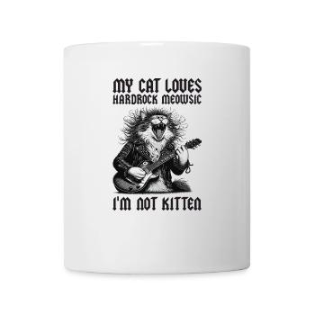 Cat Rock Music Humor Funny Gift Idea - Mug - white - Front