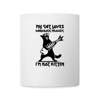 Cat Rock Music Humor Funny Gift Idea - Mug - white - Front