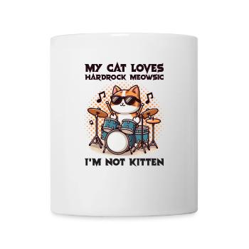 Cat Rock Music Humor Funny Gift Idea - Mug - white - Front