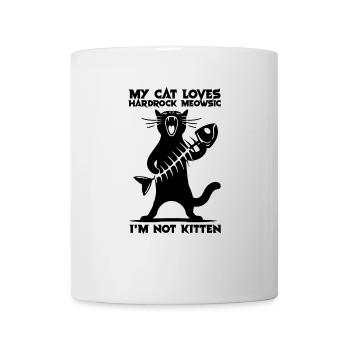 Cat Rock Music Humor Funny Gift Idea - Mug - white - Front