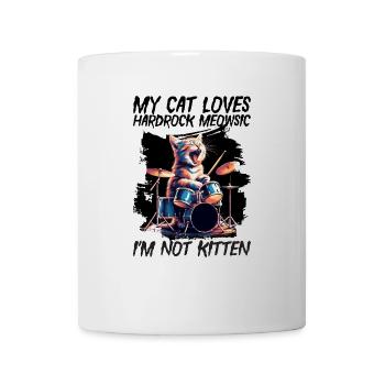 Cat Rock Music Humor Funny Gift Idea - Mug - white - Front