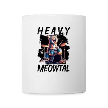 Heavy Metal Katze Musik Humor lustige Geschenkidee - Tasse - Weiß - Vorne