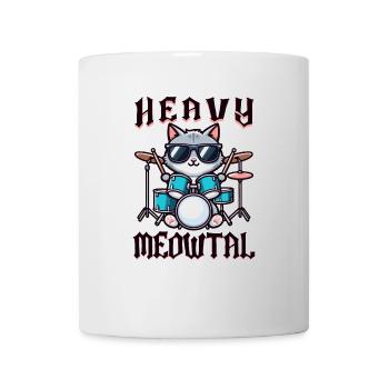 Heavy Metal Katze Musik Humor lustige Geschenkidee - Tasse - Weiß - Vorne