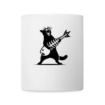 Rock Music Cat Funny Humor Gift Idea - Mug - white - Front