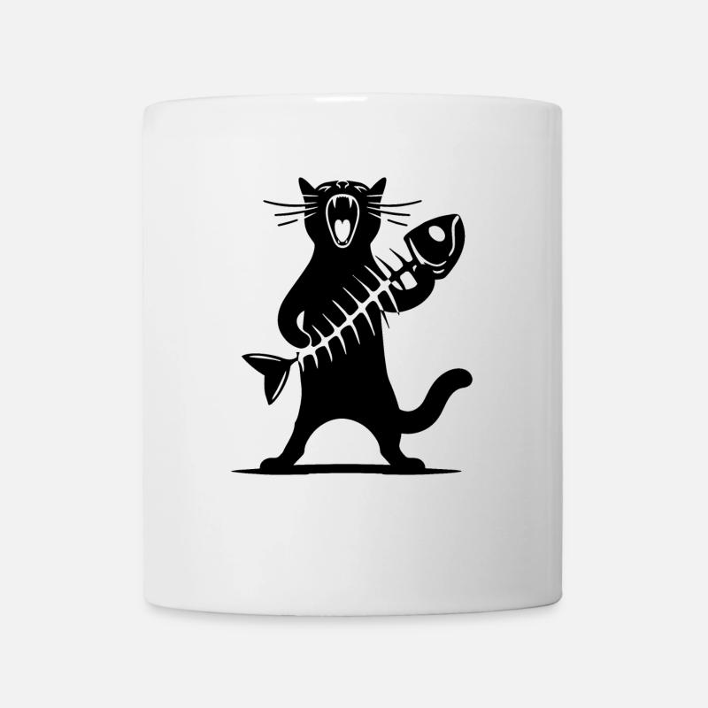 Rock Music Cat Funny Humor Gift Idea - Mug - white