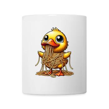 Canard sucré manger des spaghettis Italie Nourriture - Mug blanc - blanc - Devant