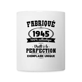 Anniversaire 80 ans - Fabriqué en 1945 - Mug blanc - blanc - Devant