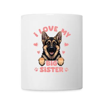 I love my big sister Berger Allemand enfant bébé - Mug blanc - blanc - Devant
