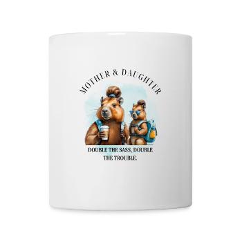 Doppelt so frech – doppelt so wild - Tasse - Weiß - Vorne