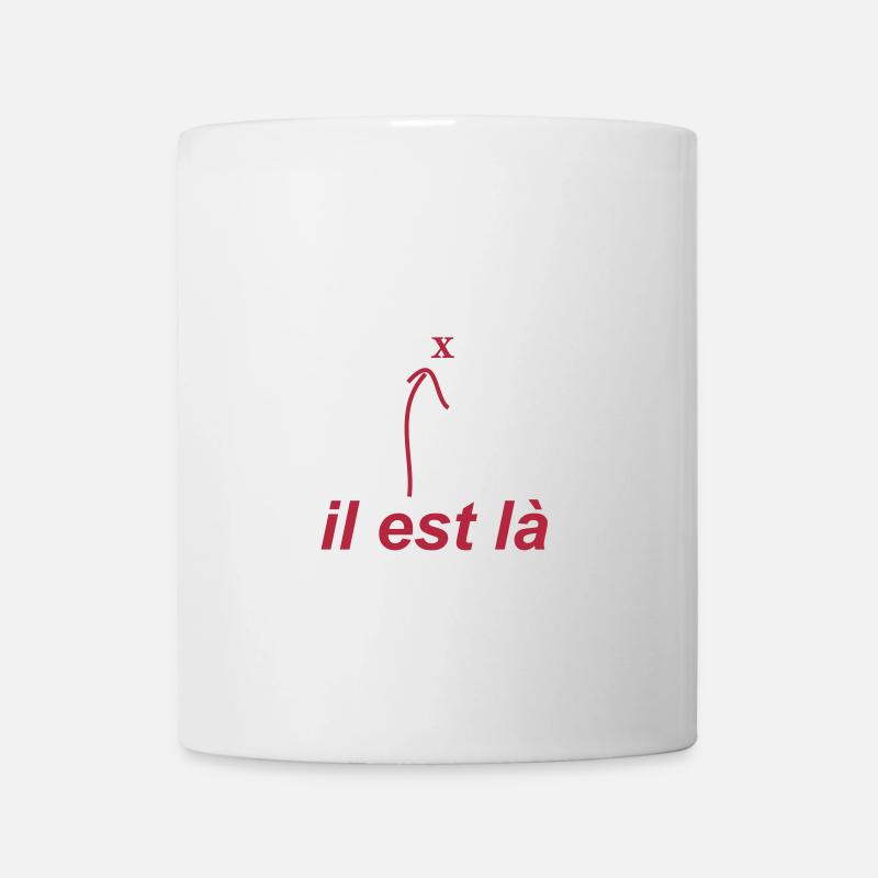 x est ici - Mug blanc - blanc