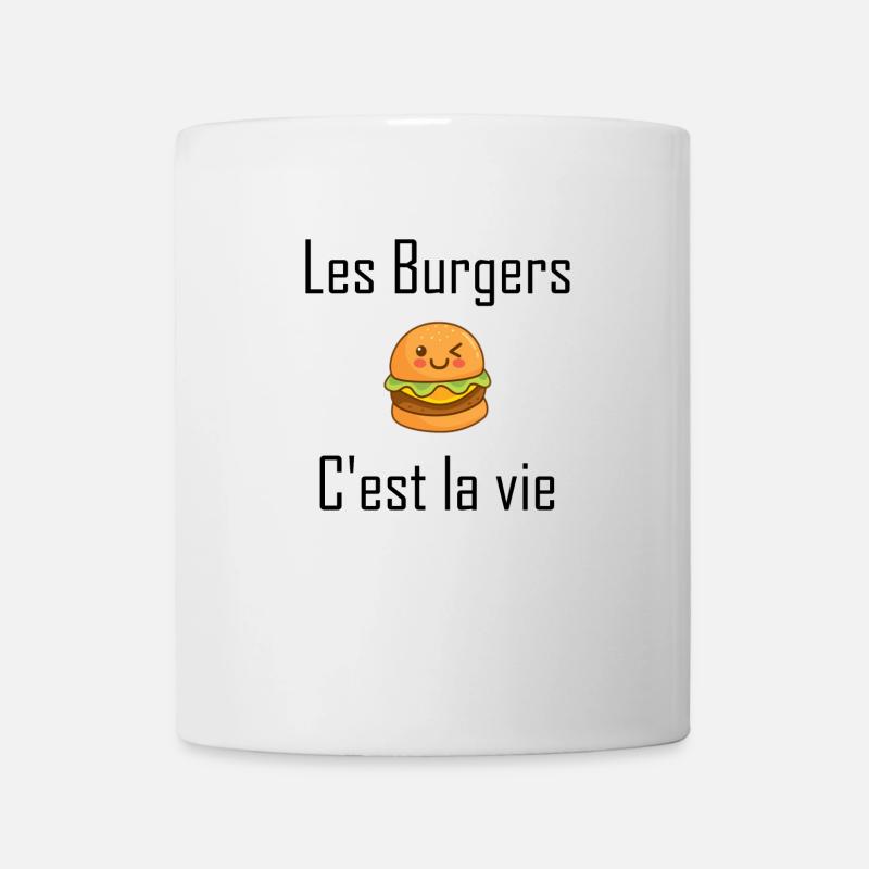 Les burgers c'est la vie - Mug blanc - blanc