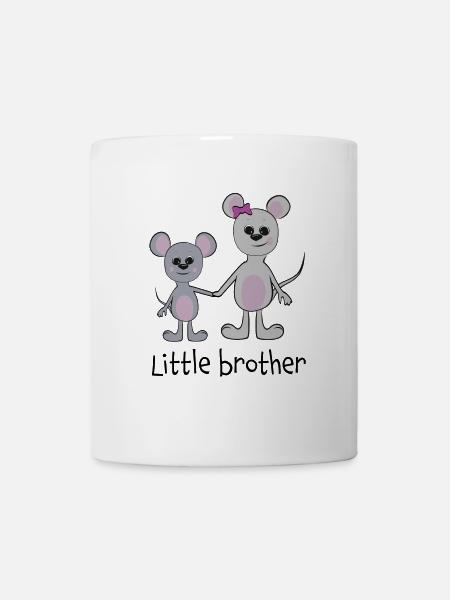 sweet mouse siblings "Little Brother" - Mug - white