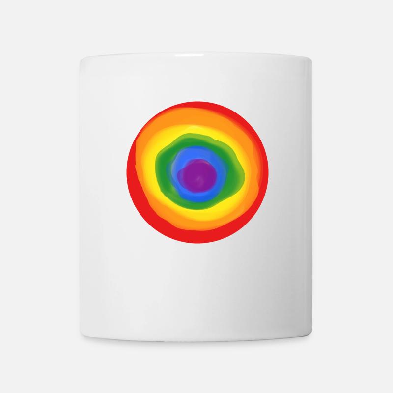 Mauvais œil? Non, Rainbow Eye;) - Mug blanc - blanc