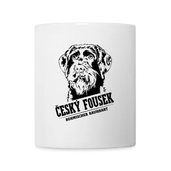 CESKY FOUSEK Bohemian Rauhbart Le chien de chasse de Wilsign - Mug blanc - blanc - Devant