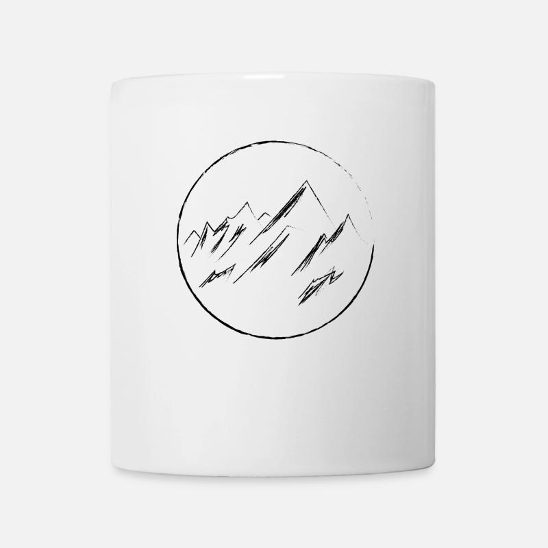 Berge minimalistisch - Tasse - Weiß