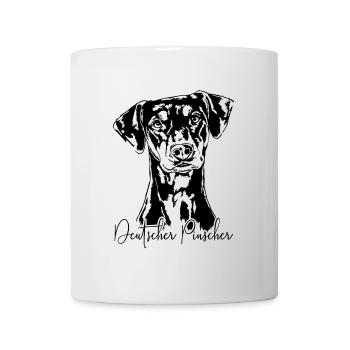 DEUTSCHER PINSCHER Hund Hunde Wilsigns - Tasse - Weiß - Vorne