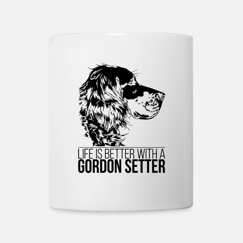 GORDON SETTER life is better Hunde Spruch Wilsigns - Tasse - Weiß