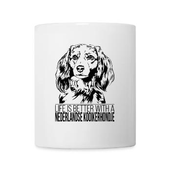 NEDERLANDSE KOOIKERHONDJE life is better Wilsigns - Tasse - Weiß - Vorne