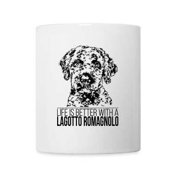 LAGOTTO ROMAGNOLO life is better Hunde Wilsigns - Mug - white - Front