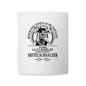 MITTELSCHNAUZER Schutzengel Hunde Spruch Wilsigns - Tasse - Weiß - Vorne