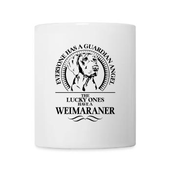 WEIMARANER Ange Gardien Chien Disant Wilsigns - Mug blanc - blanc - Devant