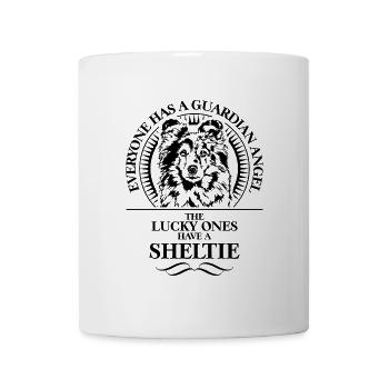 SHELTIE Guardian Angel Dogs Saying WILSIGNS - Mug - white - Front