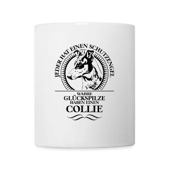 COLLIE Kurzhaar Schutzengel Hundespruch Hunde - Tasse - Weiß - Vorne