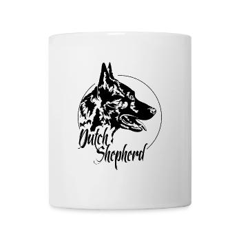 DUTCH SHEPHERD Hunde Portrait IGP - Tasse - Weiß - Vorne