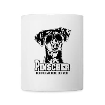 Deutscher PINSCHER coolster Hund Hundespruch Hunde - Tasse - Weiß - Vorne