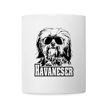 HAVANESER cool sunglasses dogs dog - Mug - white - Front