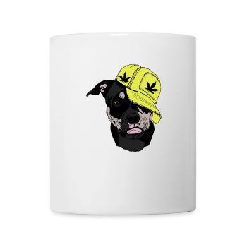 American Bully Pocket Hemp Hip Hop Music Smoking Pot - Mug - white - Front