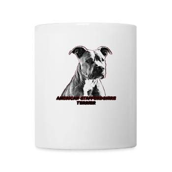 American Staffordshire Terrier - Mug - white - Front