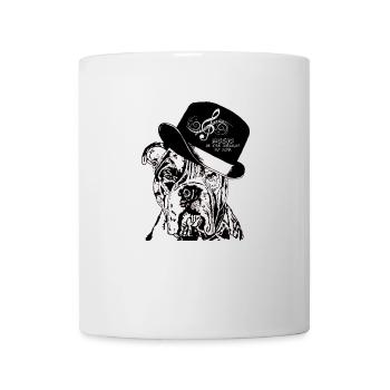 Old English Bulldog Music Hat,Hip Hop, - Mug - white - Front