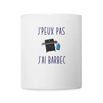 J'peux pas j'ai barbecue - Mug blanc - blanc - Devant