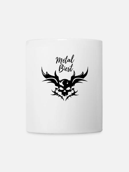 Metal Totenschädel - Tasse - Weiß