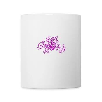 Abstrakte florale Vektor Herzliebe - Tasse - Weiß - Vorne