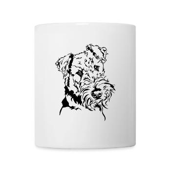 AIREDALE TERRIER Dog Portrait Dog Dogs Wilsigns - Mug - white - Front
