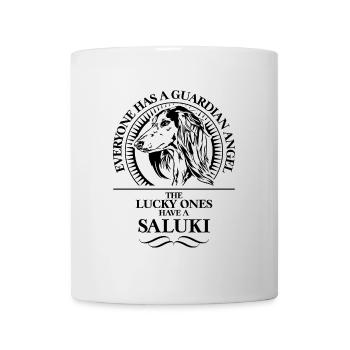 SALUKI Ange Gardien Chien disant chien Wilsigns - Mug blanc - blanc - Devant