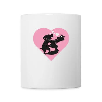 as a dog and cat - Mug - white - Front
