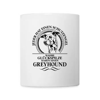 GREYHOUND Schutzengel Hundespruch Wilsigns - Tasse - Weiß - Vorne
