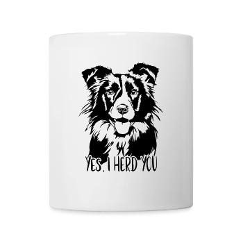 BORDER COLLIE I herd you dog saying Wilsigns - Mug - white - Front