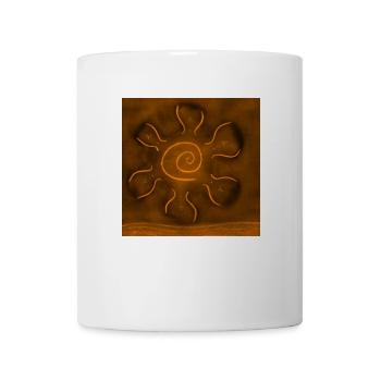 SOLEIL SUR LE DÉSERT ORANGE - Mug blanc - blanc - Devant